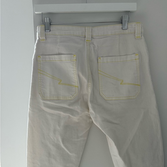Heart & Dagger Skinny Jeans in White with Contrast Stitch - Picture 7 of 9
